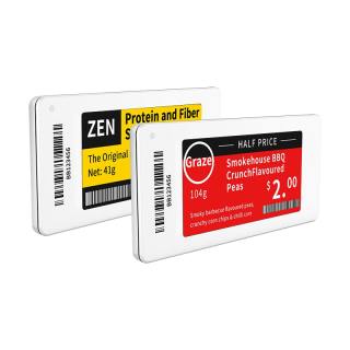 2,66-calowe, wielojęzyczne elektroniczne etykiety na krawędzie półek Seria Slim